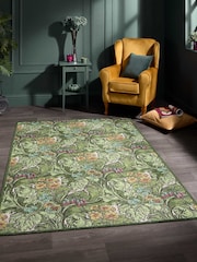Laurence Llewelyn-Bowen Green Hedgerovia Washable Flat Weave Rug - Image 1 of 6