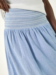 Roman Blue Shirred Tiered A-Line Skirt - Image 5 of 5