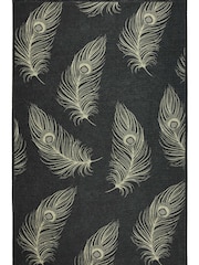 Laurence Llewelyn-Bowen Black/Gold Dandy Washable Flat Weave Rug - Image 3 of 6