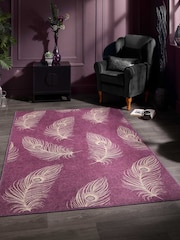 Laurence Llewelyn-Bowen Wine/Gold Dandy Washable Flat Weave Rug - Image 1 of 6