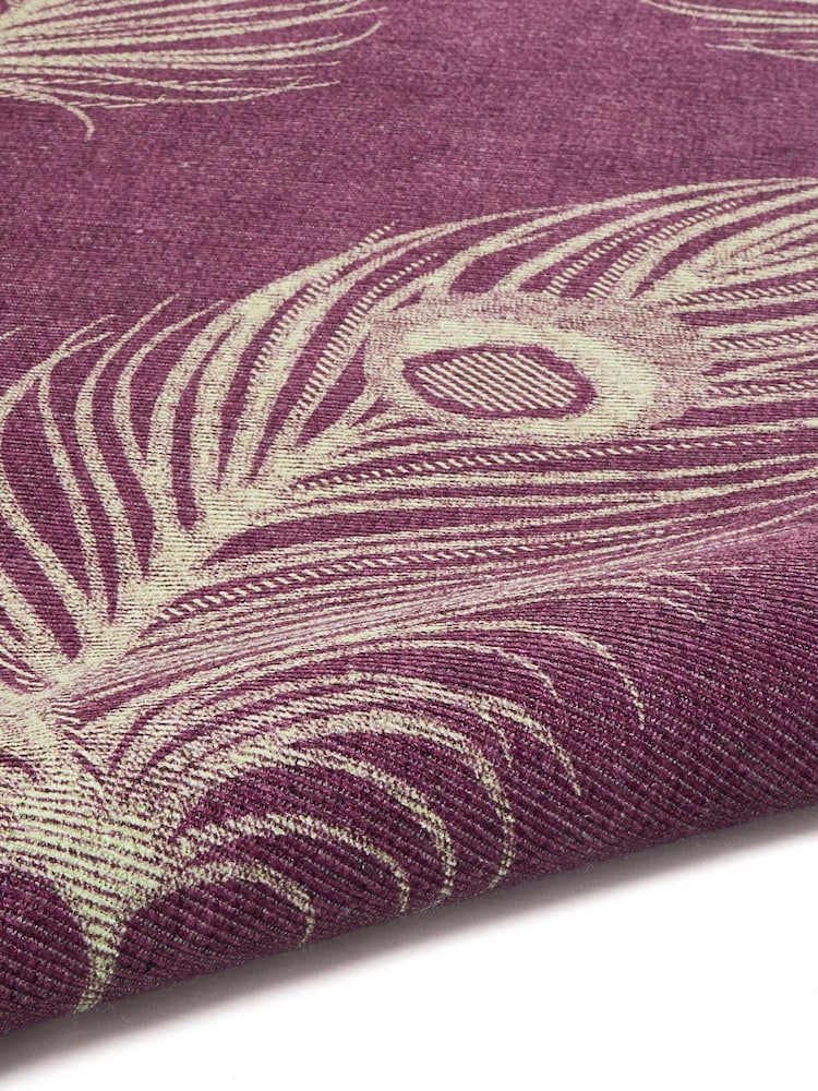 Laurence Llewelyn-Bowen Wine/Gold Dandy Washable Flat Weave Rug - Image 6 of 6