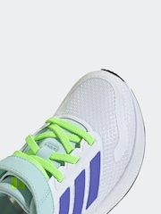 adidas White/Blue Kids Runfalcon 5 Trainers - Image 9 of 9