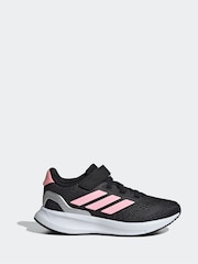 adidas Black/Pink Kids Runfalcon 5 Trainers - Image 3 of 10