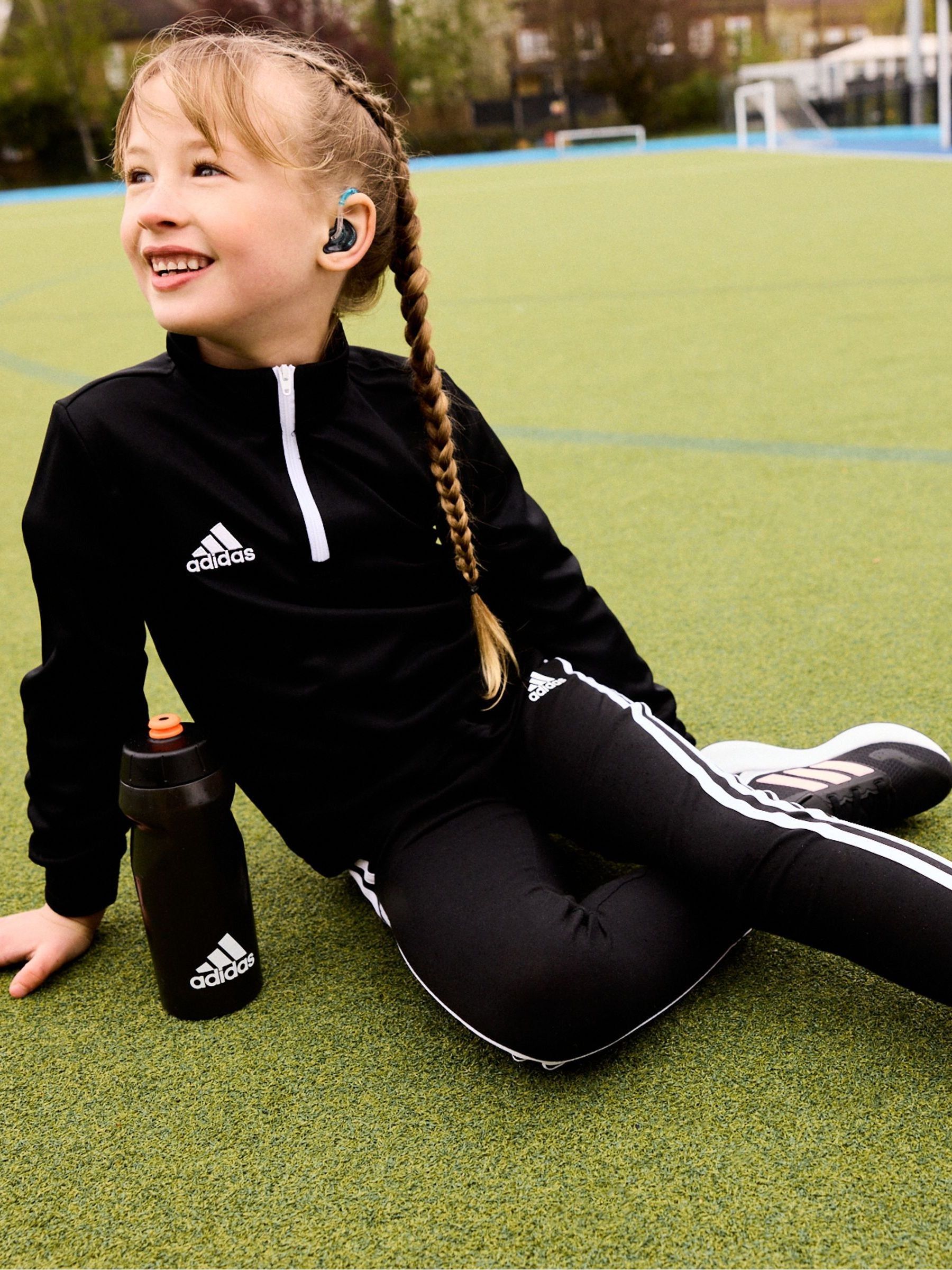 Buy adidas Black/Pink Runfalcon 5 Elastic Lace Running Kids