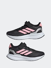 adidas Black/Pink Kids Runfalcon 5 Trainers - Image 6 of 10