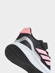 adidas Black/Pink Kids Runfalcon 5 Trainers - Image 9 of 10