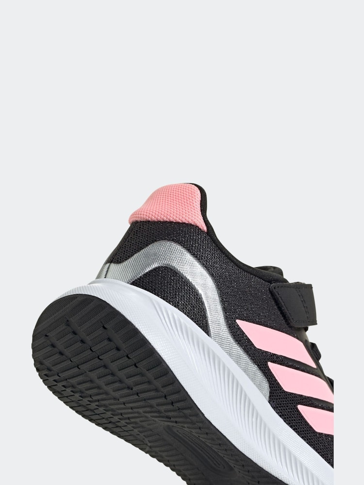 adidas Black/Pink Kids Runfalcon 5 Trainers - Image 9 of 10