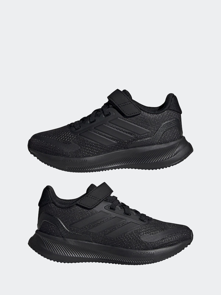 adidas Black Kids Runfalcon 5 Trainers - Image 5 of 9