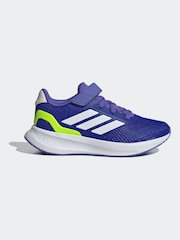 adidas Blue/White Kids Runfalcon 5 Trainers - Image 1 of 9