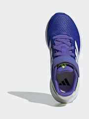 adidas Blue/White Kids Runfalcon 5 Trainers - Image 4 of 9