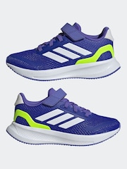 adidas Blue/White Kids Runfalcon 5 Trainers - Image 6 of 9