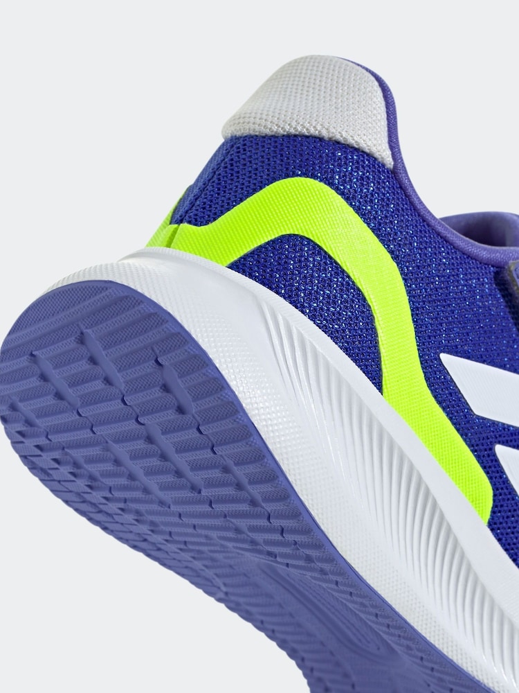 adidas Blue/White Kids Runfalcon 5 Trainers - Image 9 of 9