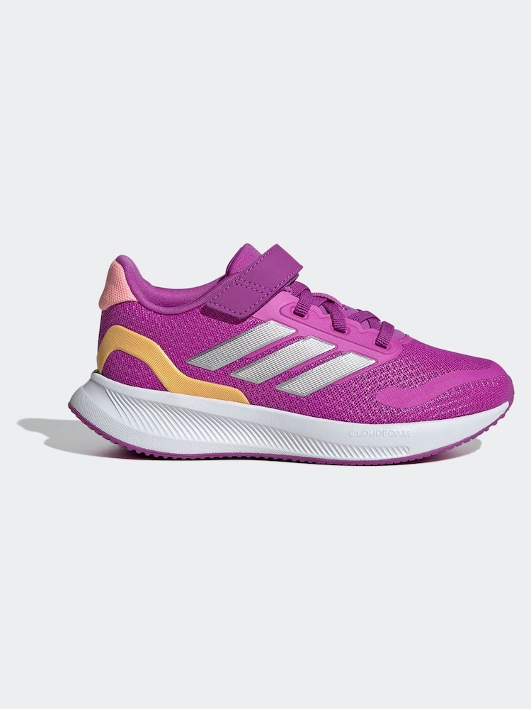 adidas Purple Kids Runfalcon 5 Trainers - Image 1 of 9