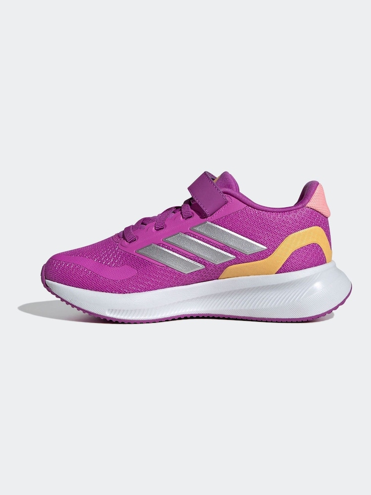 adidas Purple Kids Runfalcon 5 Trainers - Image 2 of 9