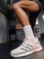 adidas Cream/Pink Dropset 3 Trainers - Image 2 of 9