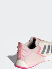 adidas Cream/Pink Dropset 3 Trainers - Image 3 of 9
