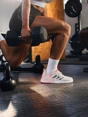 adidas Cream/Pink Dropset 3 Trainers - Image 9 of 9
