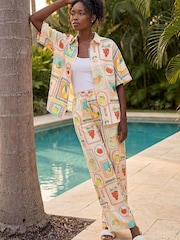 Roman White Fruit Print Button Through Shirt - Image 5 of 5