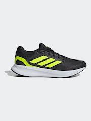 adidas Black/Yellow Runfalcon 5 Running Trainers - Image 1 of 9