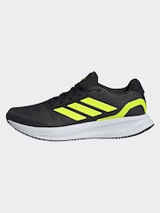 adidas Black/Yellow Runfalcon 5 Running Trainers - Image 5 of 9