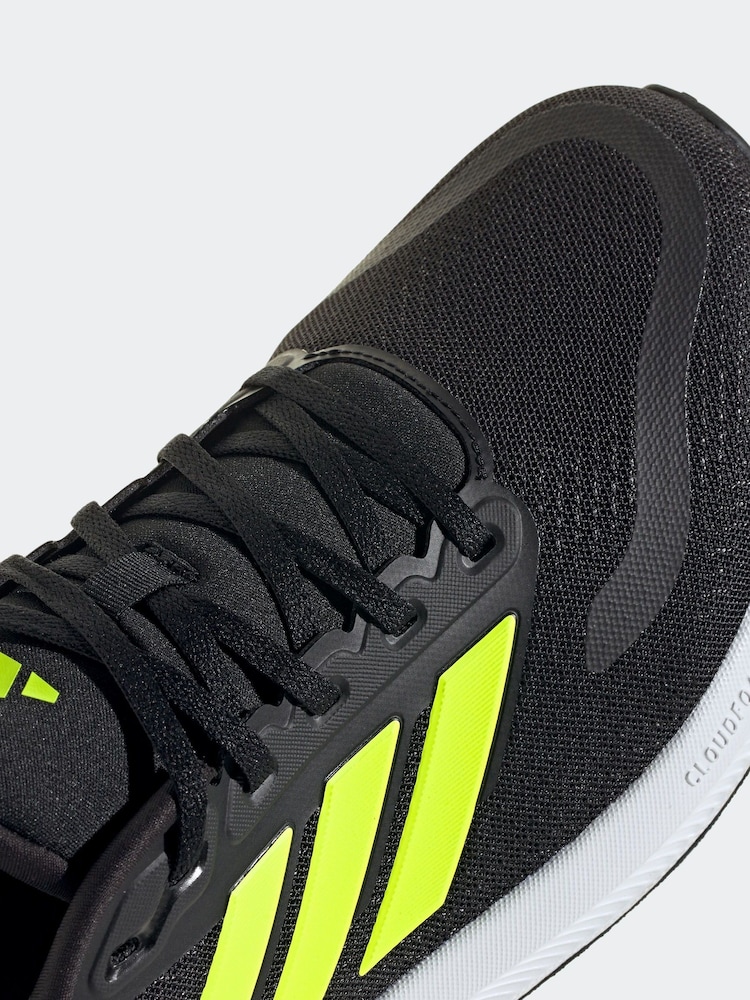 adidas Black/Yellow Runfalcon 5 Running Trainers - Image 7 of 9