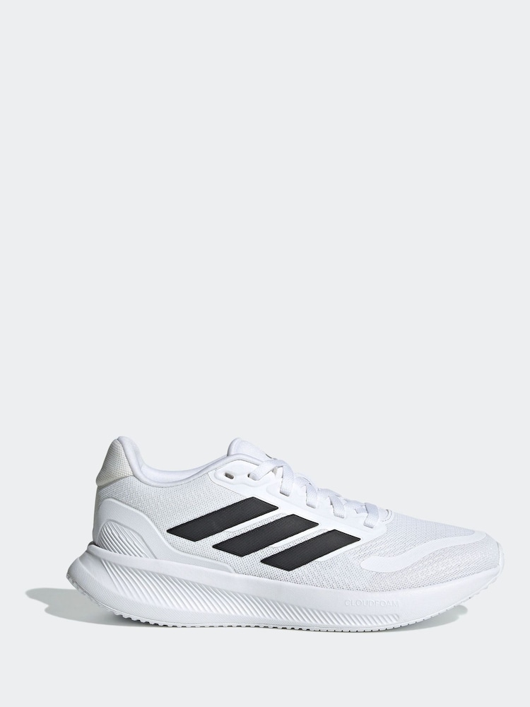 adidas White Junior Runfalcon Trainers - Image 1 of 5