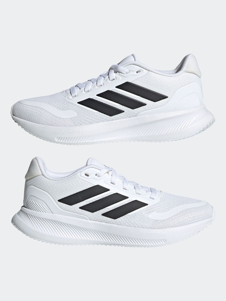 adidas White Junior Runfalcon Trainers - Image 4 of 5