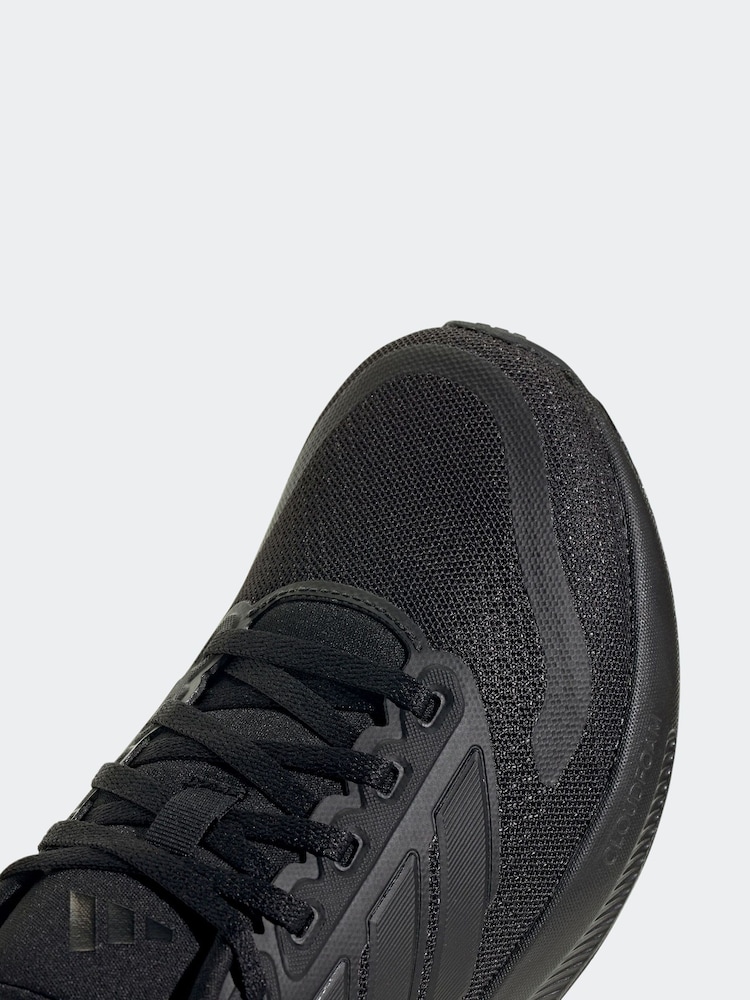 adidas Black Runfalcon 5 Lace Running Junior Trainers - Image 2 of 6 adidas Black Runfalcon 5 Lace Running Junior Trainers - Image 2 of 6