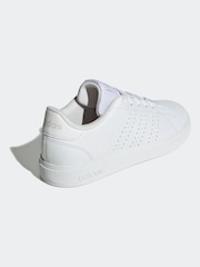 adidas White Ecru Kids Advantage Base 2.0 Trainers - Image 4 of 8
