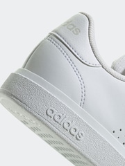 adidas White Ecru Kids Advantage Base 2.0 Trainers - Image 7 of 8