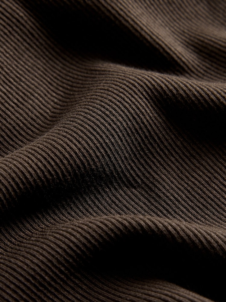 The Set 3 Pack Mandarin Collar Shirts Black/Cream/Brown - Image 10 of 10