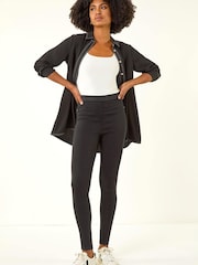 Roman Black Shape Cotton Blend Stretch Denim Leggings - Image 2 of 5