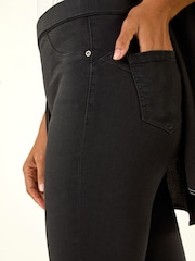 Roman Black Shape Cotton Blend Stretch Denim Leggings - Image 5 of 5