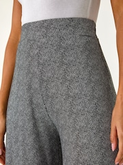 Roman Black Spot Print Wide Leg Trousers - Image 5 of 5