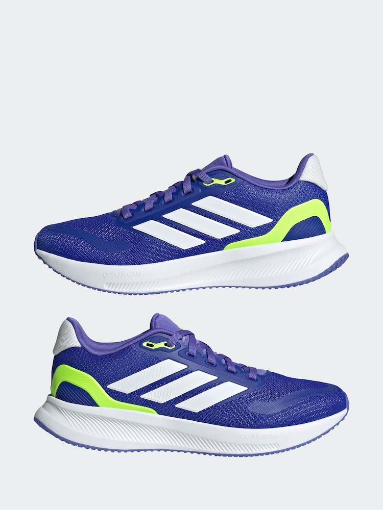 adidas Blue Runfalcon Trainers - Image 5 of 9