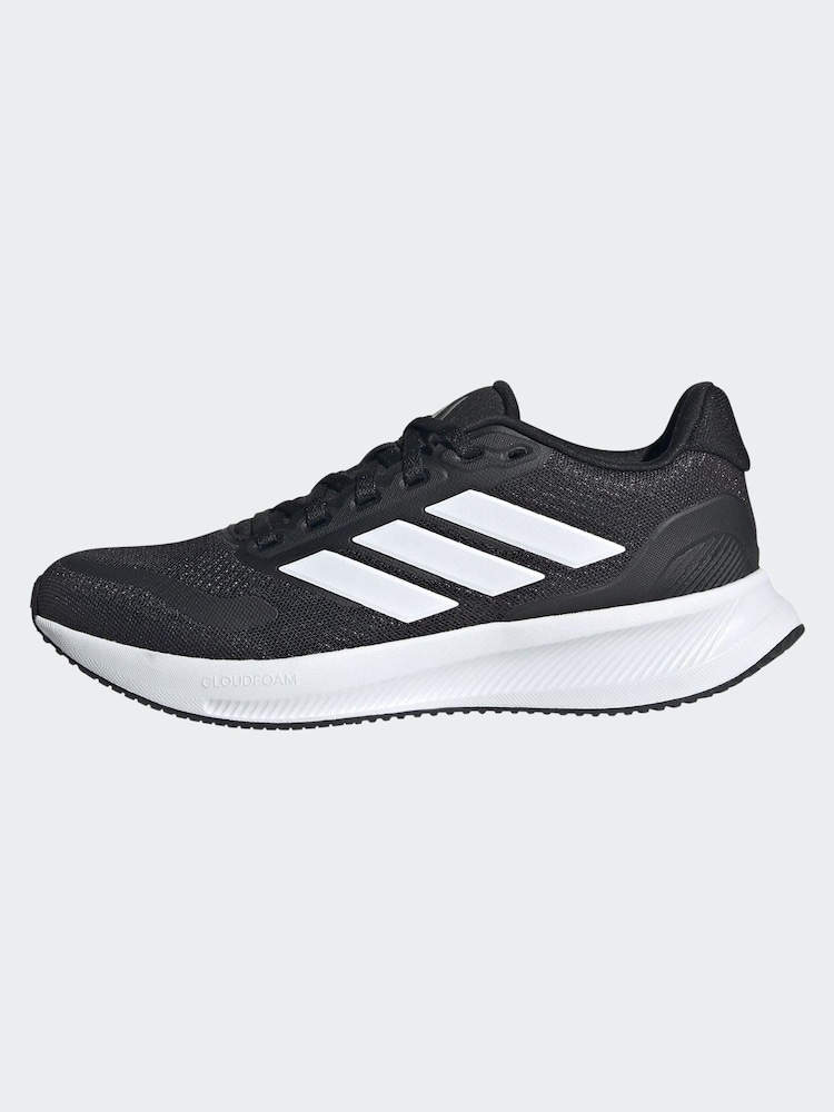 adidas Black/White Junior Runfalcon Trainers - Image 2 of 23