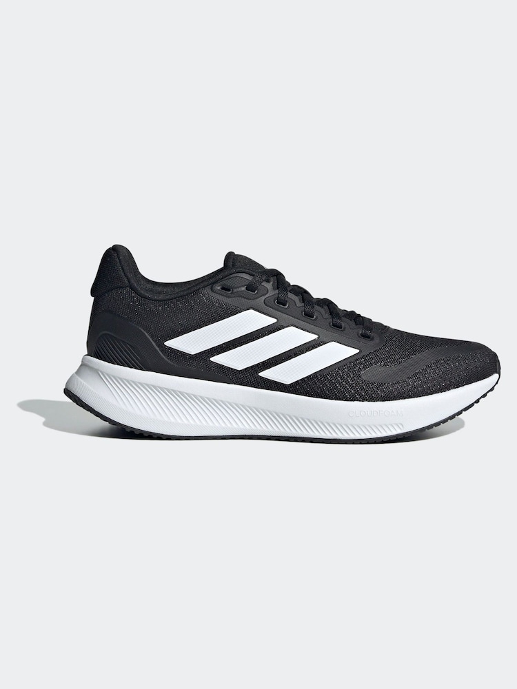 adidas Black/White Runfalcon 5 Lace Running Junior Trainers - Image 2 of 23
