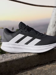 adidas Black/White Galaxy 7 Trainers - Image 10 of 17
