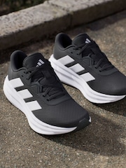 adidas Black/White Galaxy 7 Trainers - Image 14 of 17