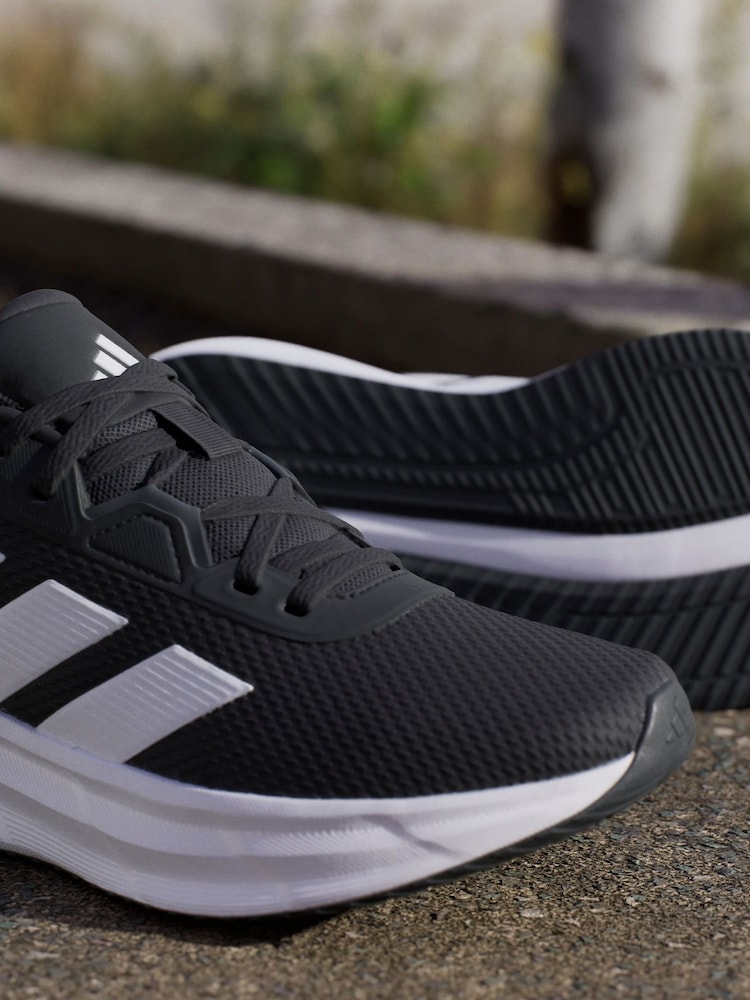 adidas Black/White Galaxy 7 Trainers - Image 17 of 17