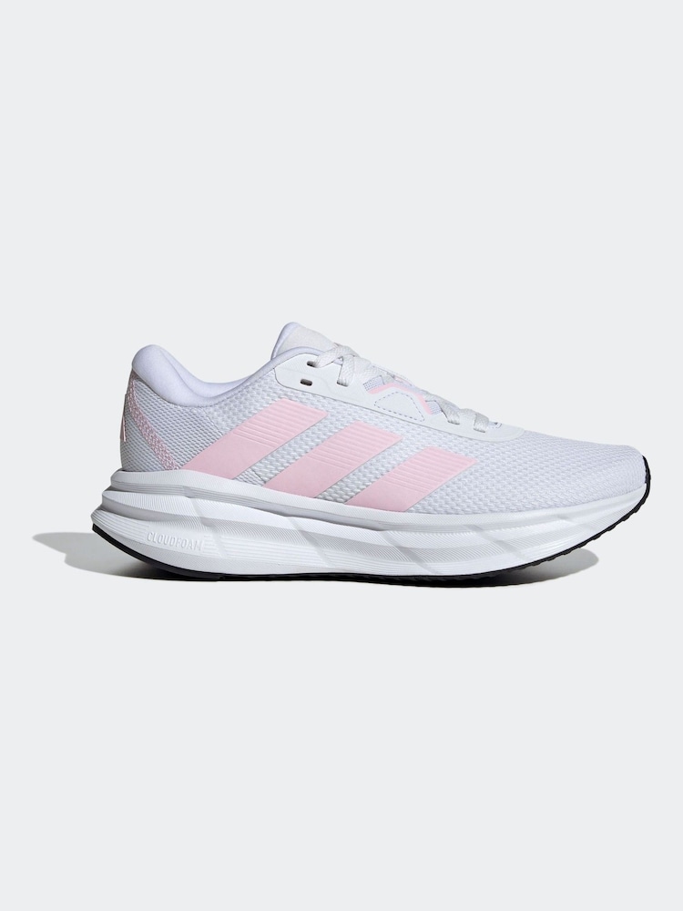 adidas White/Pink Galaxy 7 Trainers - Image 1 of 8