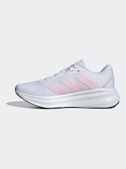 adidas White/Pink Galaxy 7 Trainers - Image 2 of 8