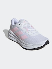 adidas White/Pink Galaxy 7 Trainers - Image 3 of 8