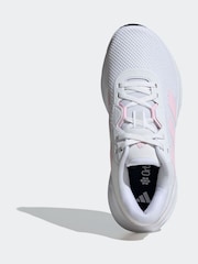 adidas White/Pink Galaxy 7 Trainers - Image 5 of 8