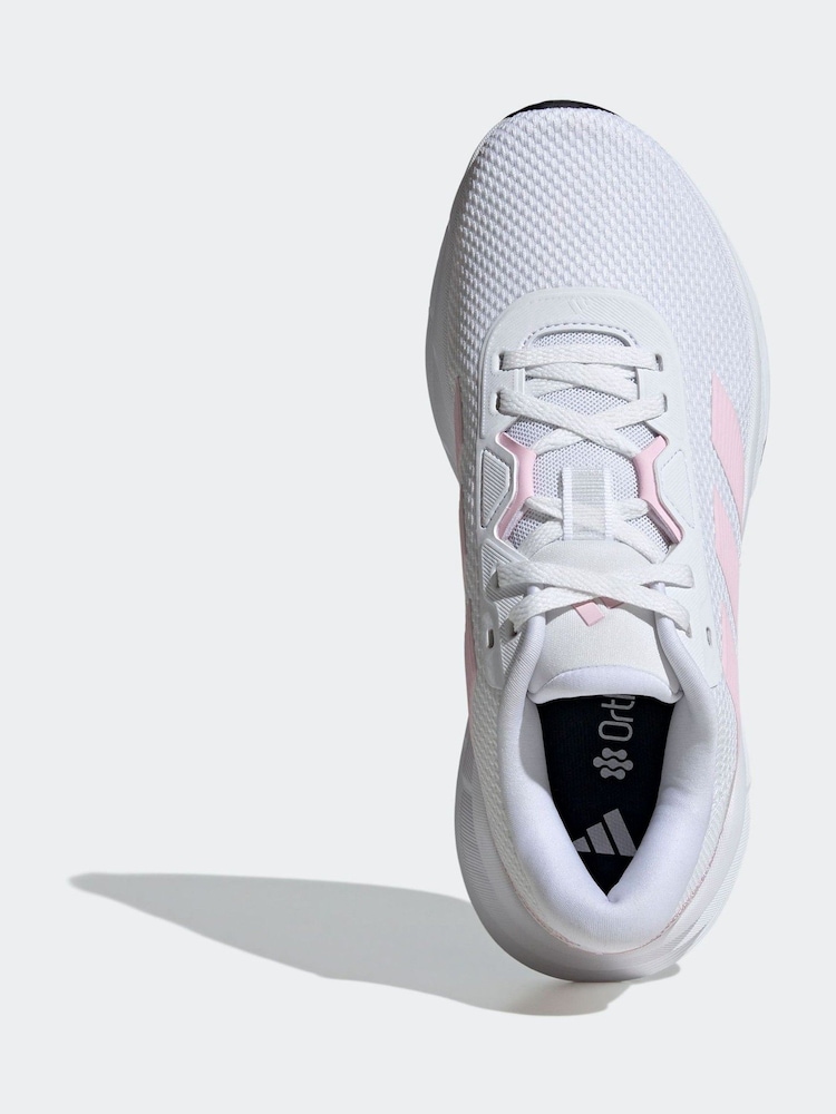 adidas White/Pink Galaxy 7 Trainers - Image 5 of 8