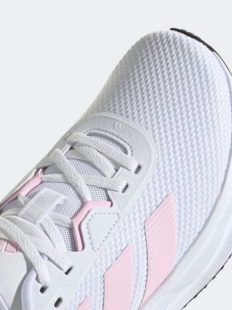 adidas White/Pink Galaxy 7 Trainers - Image 7 of 8