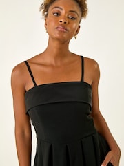 Roman Black Bardot Scuba Midi Dress - Image 4 of 5