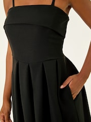 Roman Black Bardot Scuba Midi Dress - Image 5 of 5