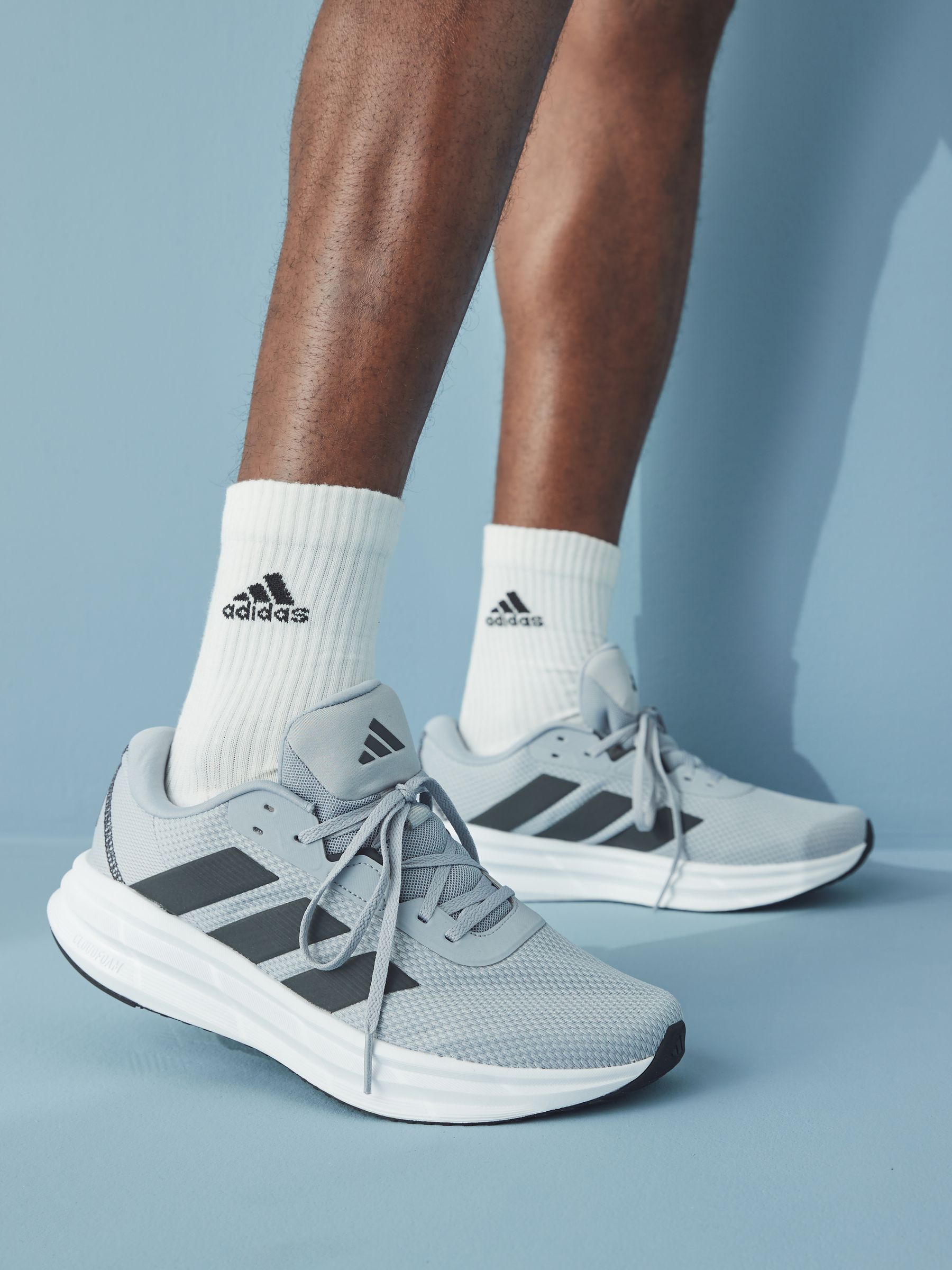 adidas Grey white Galaxy 7 Running Trainers