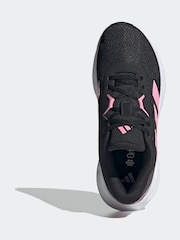 adidas Black/Pink Galaxy 7 Trainers - Image 2 of 9